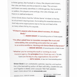 The Infinite Game leadership strategy book back cover